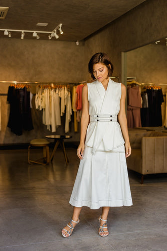 Elegant White Long Dress for Women