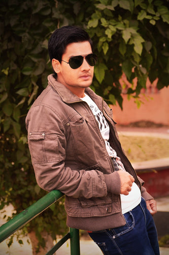 Men's solid fancy jacket