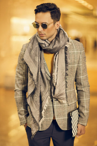 Men's Stylish Checkered Blazer